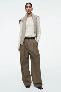COS CREW-NECK MERINO WOOL TOP-Women T-Shirts | Tops