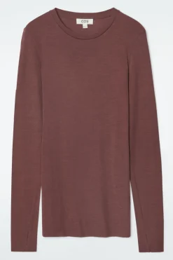COS CREW-NECK MERINO WOOL TOP-Women Tops | Sweaters & Cardigans