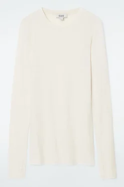 COS CREW-NECK MERINO WOOL TOP-Women T-Shirts | Tops