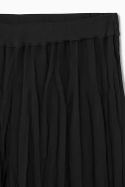 COS CRINKLED JERSEY WIDE-LEG PANTS-Women Pants