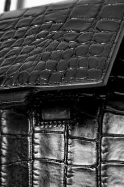 COS CROC-EFFECT LEATHER PHONE POUCH- Bags & Wallets