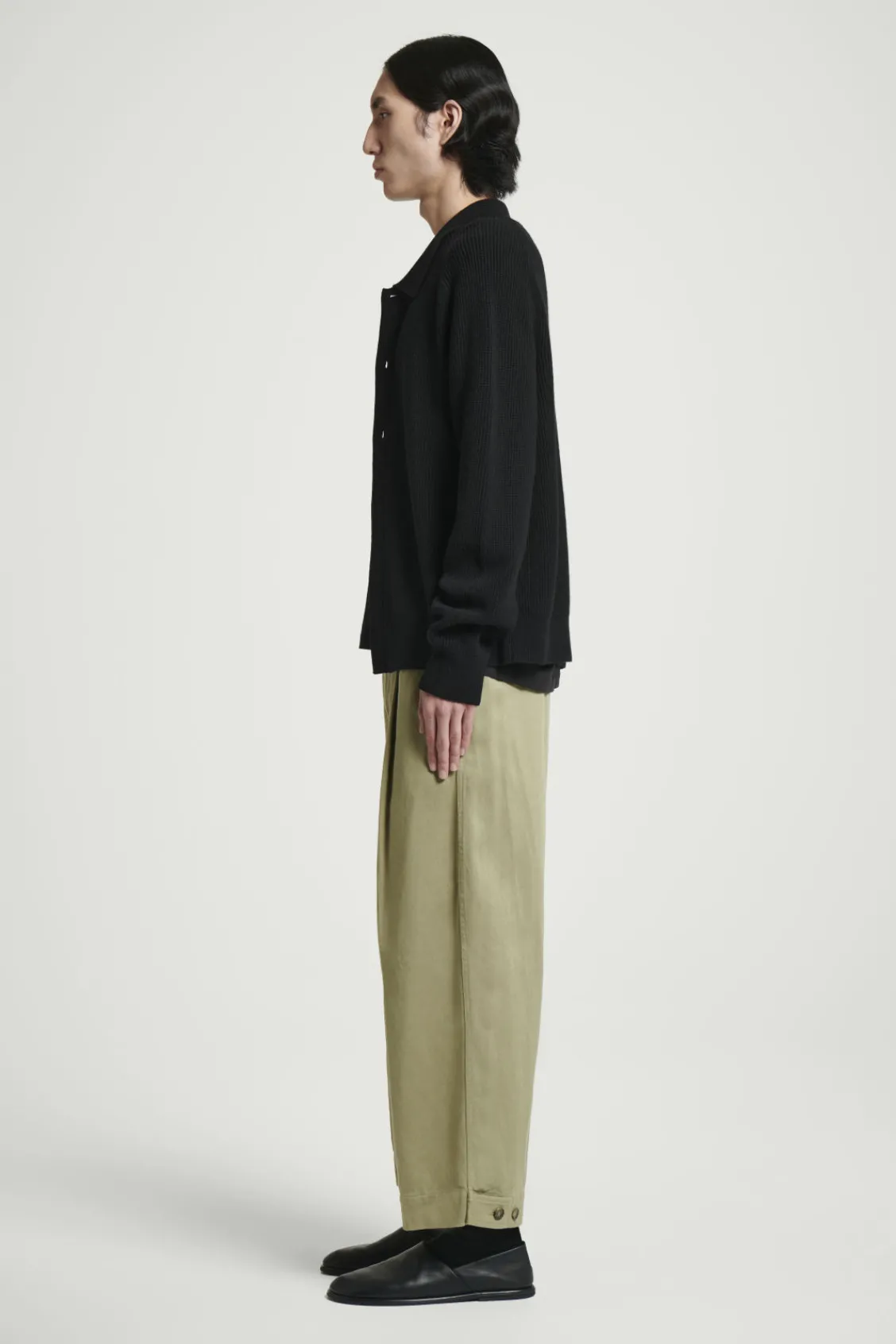 COS CROPPED BARREL-LEG PANTS- Pants