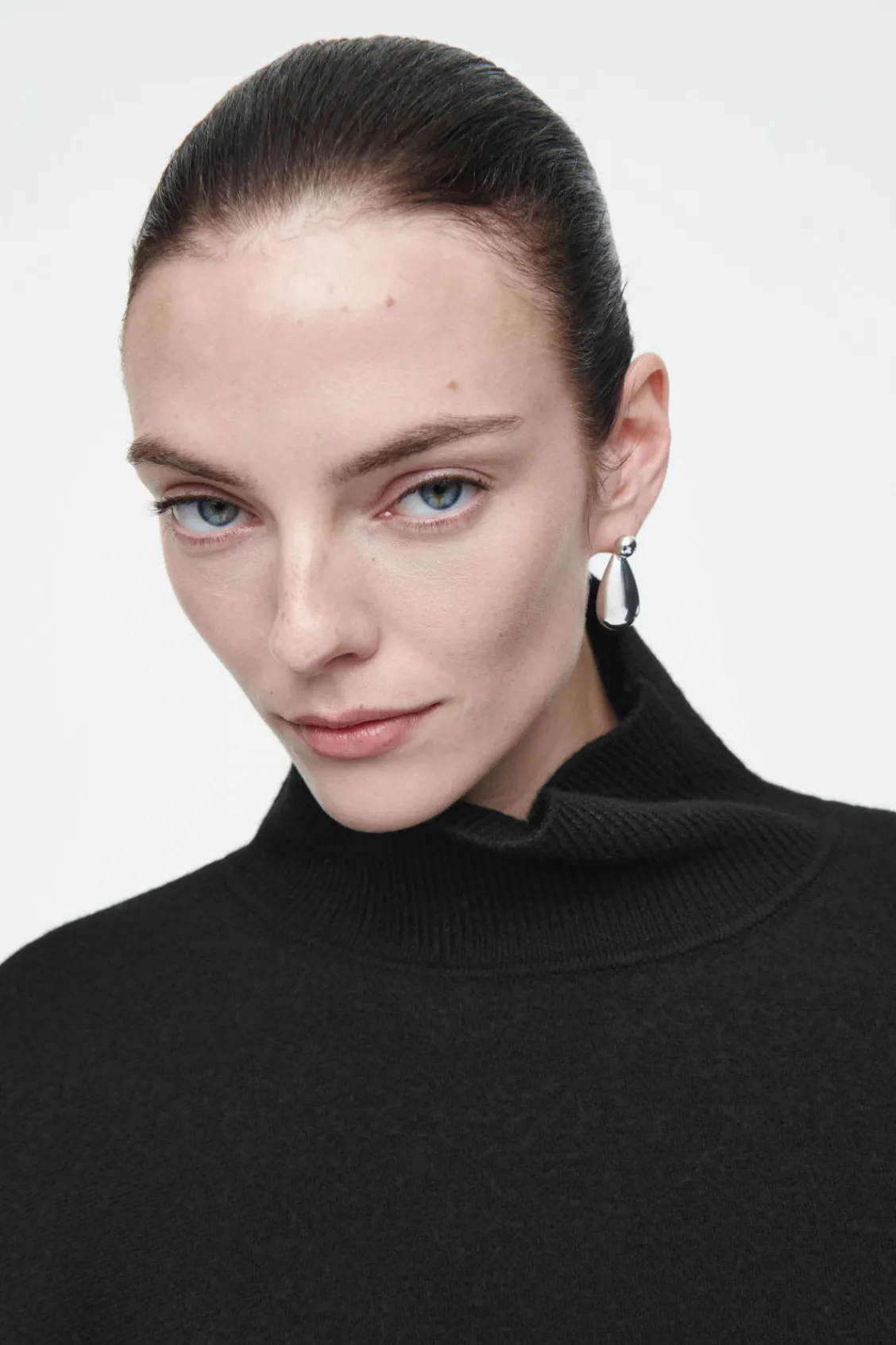 COS CROPPED BOILED-WOOL HYBRID CAPE-Women Capes & Hybrids