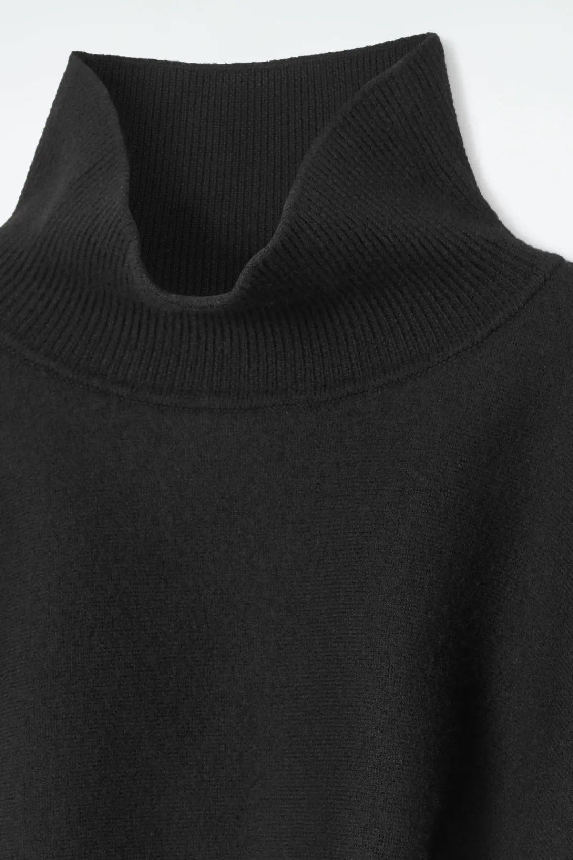 COS CROPPED BOILED-WOOL HYBRID CAPE-Women Capes & Hybrids