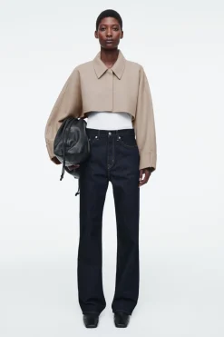COS CROPPED DOUBLE-FACED WOOL JACKET-Women Capes & Hybrids | Coats & Jackets