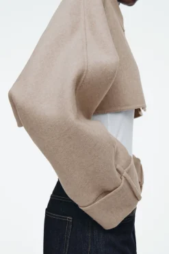 COS CROPPED DOUBLE-FACED WOOL JACKET-Women Capes & Hybrids | Coats & Jackets