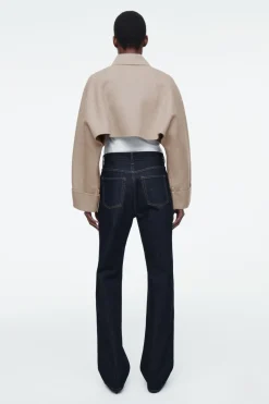 COS CROPPED DOUBLE-FACED WOOL JACKET-Women Capes & Hybrids | Coats & Jackets