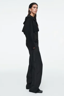 COS CROPPED DOUBLE-FACED WOOL HOODED JACKET-Women Coats & Jackets | Capes & Hybrids