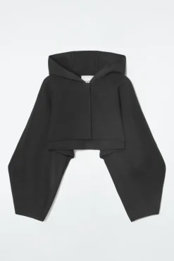COS CROPPED DOUBLE-FACED WOOL HOODED JACKET-Women Coats & Jackets | Capes & Hybrids
