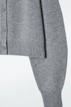 COS CROPPED WOOL CARDIGAN-Women Sweaters & Cardigans