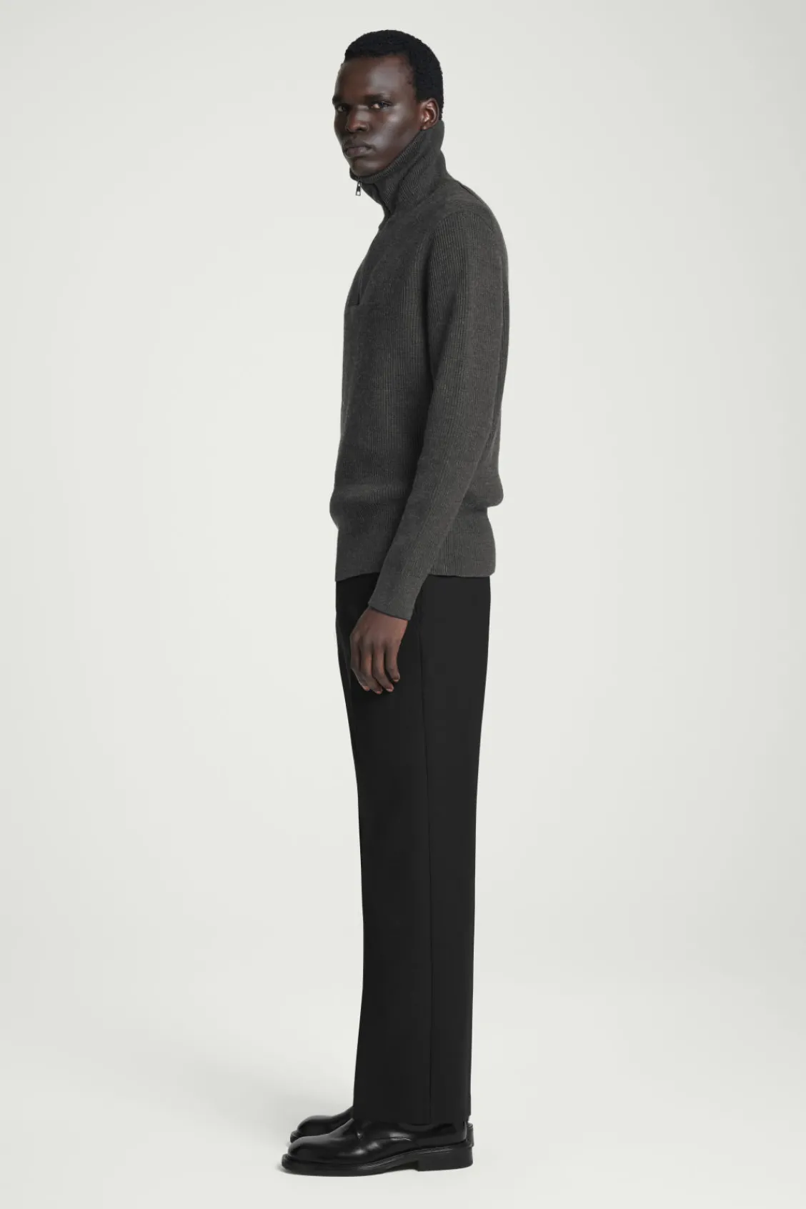 COS CROPPED WOOL-BLEND FLARED PANTS- Pants