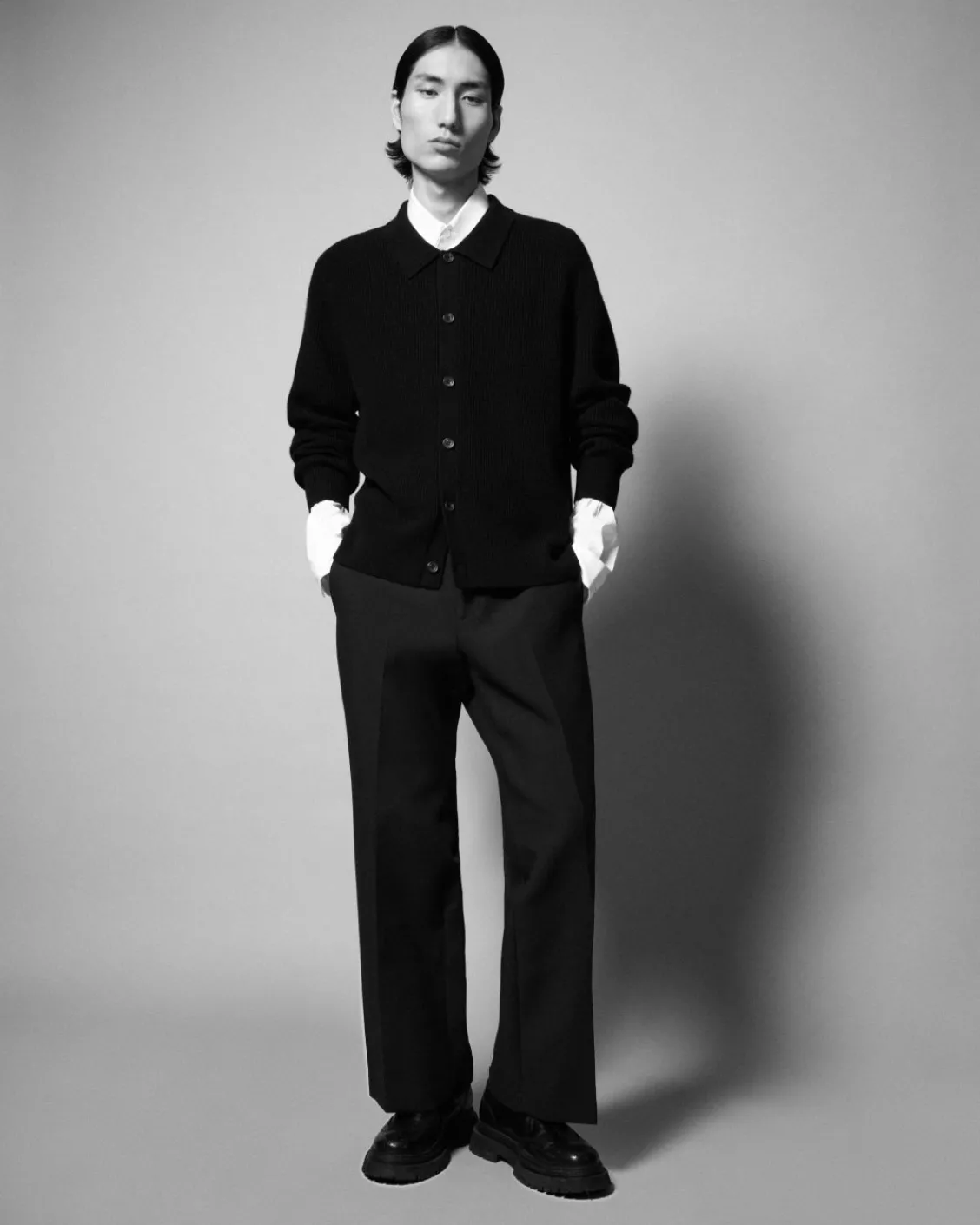 COS CROPPED WOOL-BLEND FLARED PANTS- Pants
