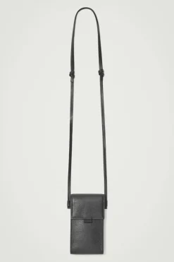 COS CROSSBODY PHONE POUCH - LEATHER- Bags & Wallets