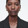COS CURVED DOMED EARRINGS-Women Jewelry