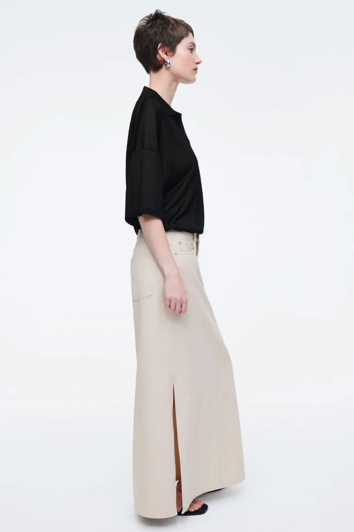 COS DENIM MAXI SKIRT-Women Skirts