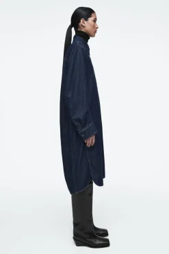 COS DENIM MIDI SHIRT DRESS-Women Dresses & Jumpsuits