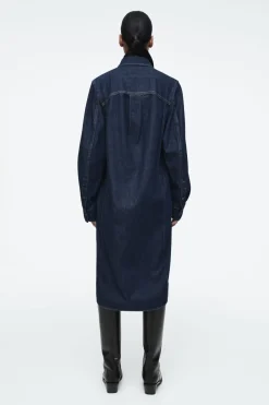 COS DENIM MIDI SHIRT DRESS-Women Dresses & Jumpsuits