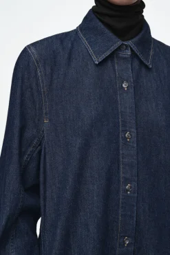COS DENIM MIDI SHIRT DRESS-Women Dresses & Jumpsuits