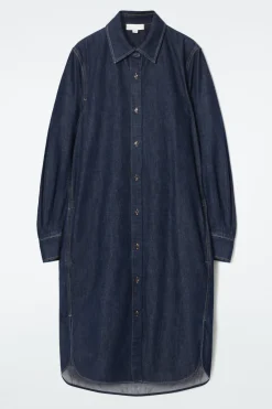 COS DENIM MIDI SHIRT DRESS-Women Dresses & Jumpsuits