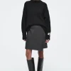 COS DENIM MINI WRAP SKIRT-Women Skirts