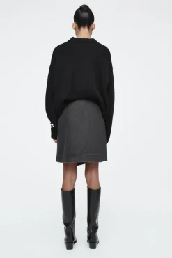 COS DENIM MINI WRAP SKIRT-Women Skirts
