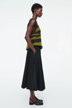 COS DISTRESSED STRIPED LINEN-BLEND KNITTED TANK-Women Tops | Sweaters & Cardigans