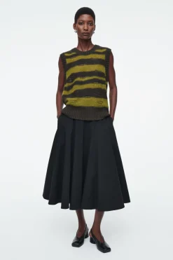 COS DISTRESSED STRIPED LINEN-BLEND KNITTED TANK-Women Tops | Sweaters & Cardigans