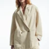 COS DOUBLE-BREASTED DENIM BLAZER-Women Coats & Jackets