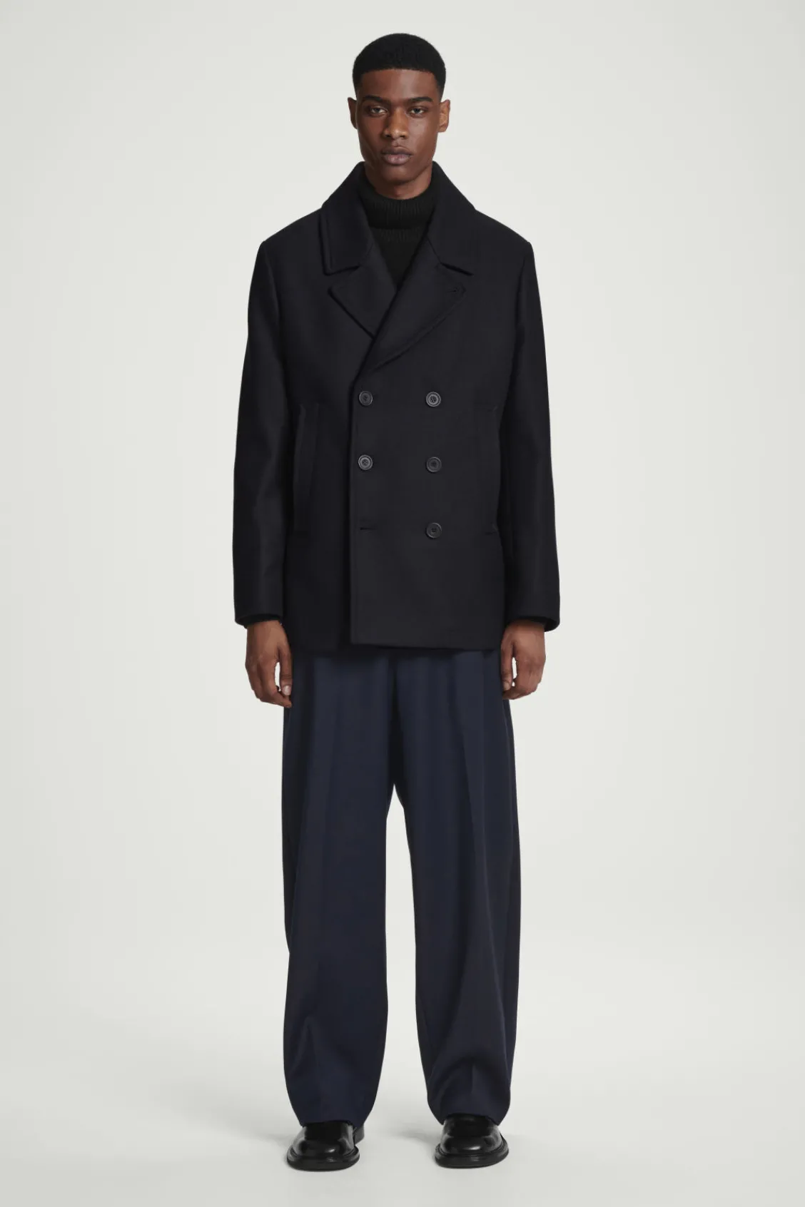 COS DOUBLE-BREASTED WOOL PEA COAT- Coats & Jackets