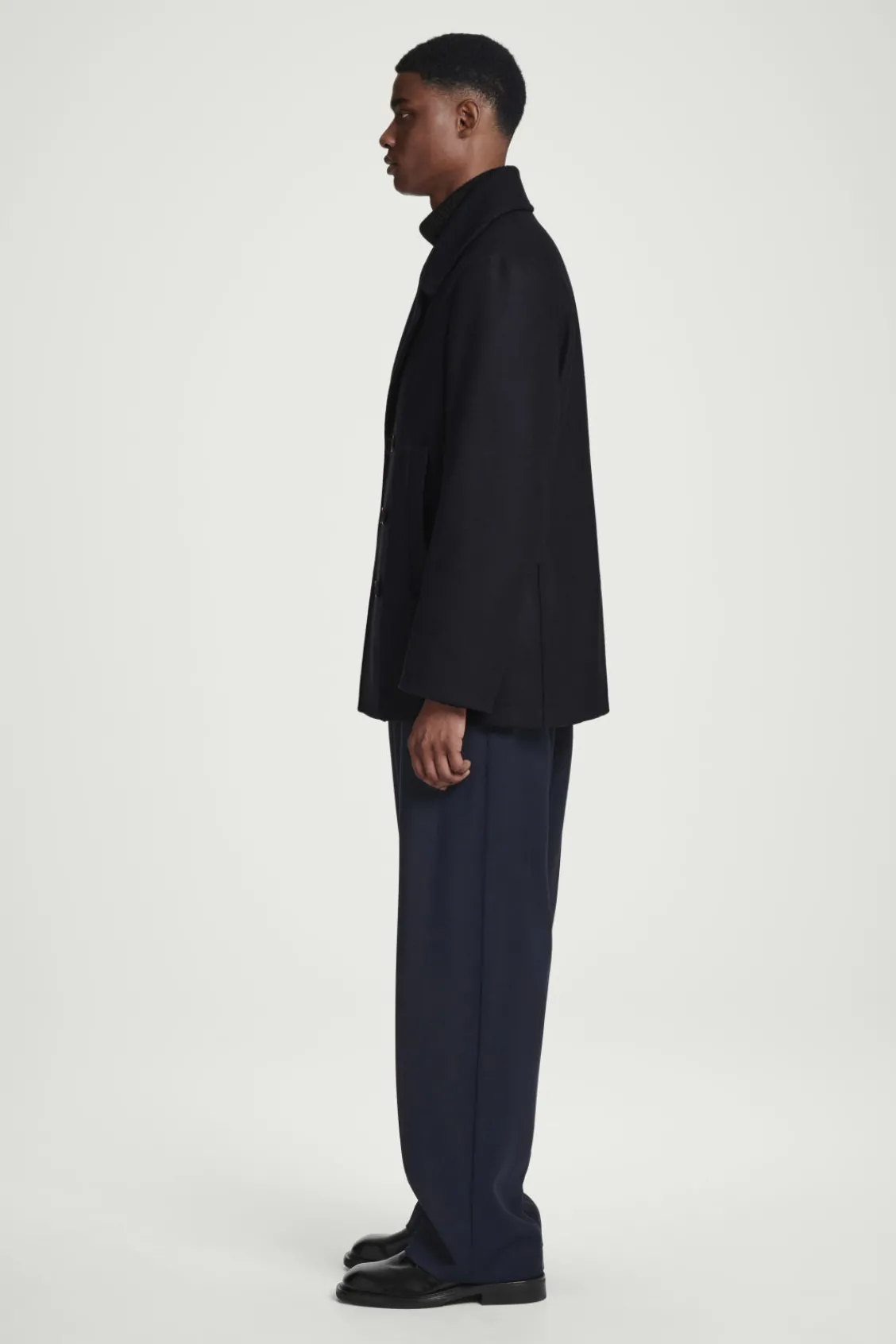 COS DOUBLE-BREASTED WOOL PEA COAT- Coats & Jackets