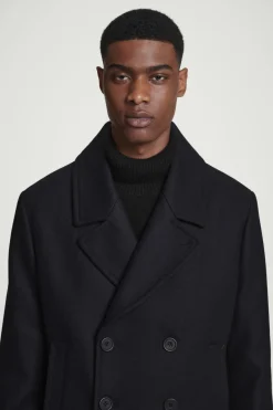 COS DOUBLE-BREASTED WOOL PEA COAT- Coats & Jackets
