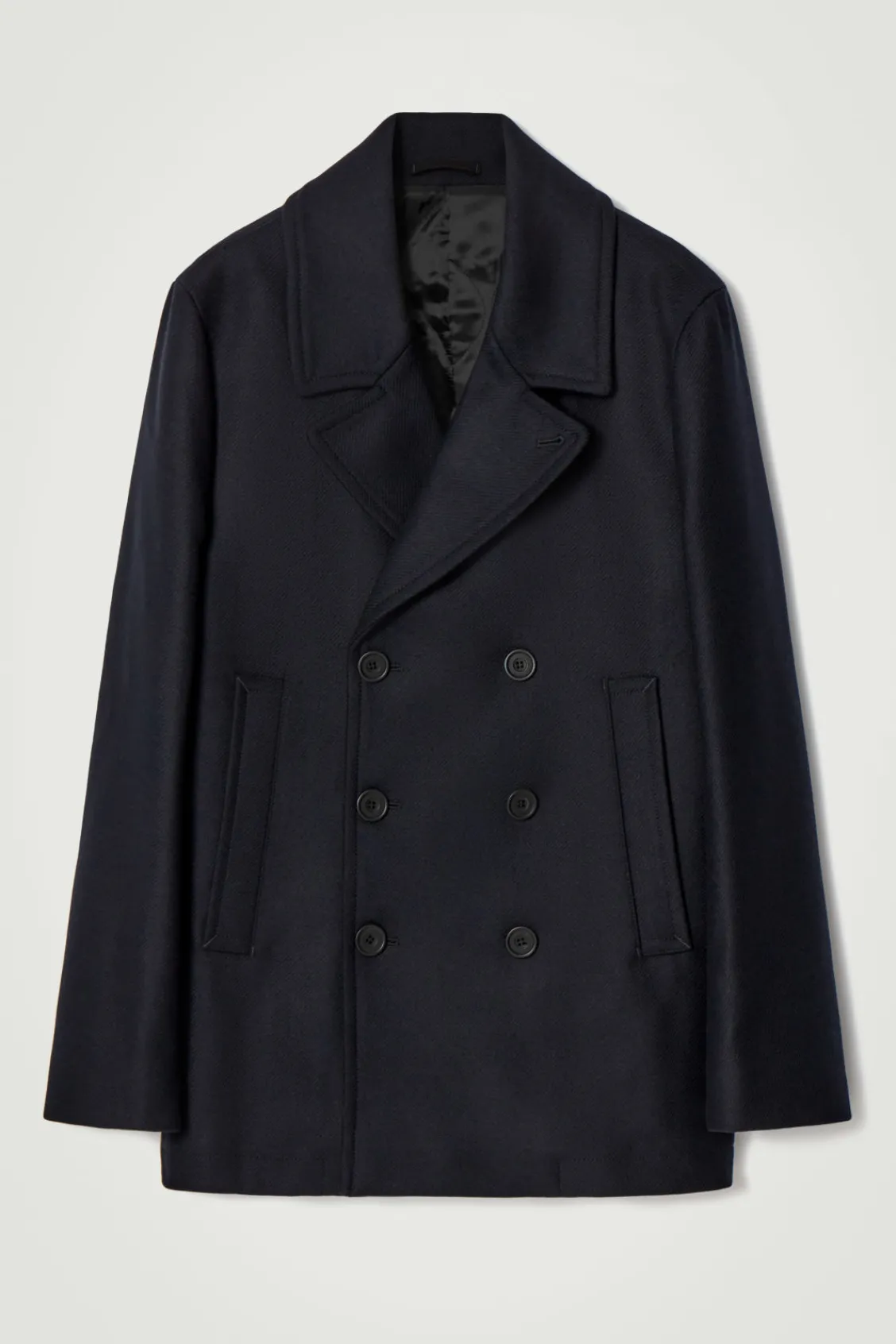 COS DOUBLE-BREASTED WOOL PEA COAT- Coats & Jackets