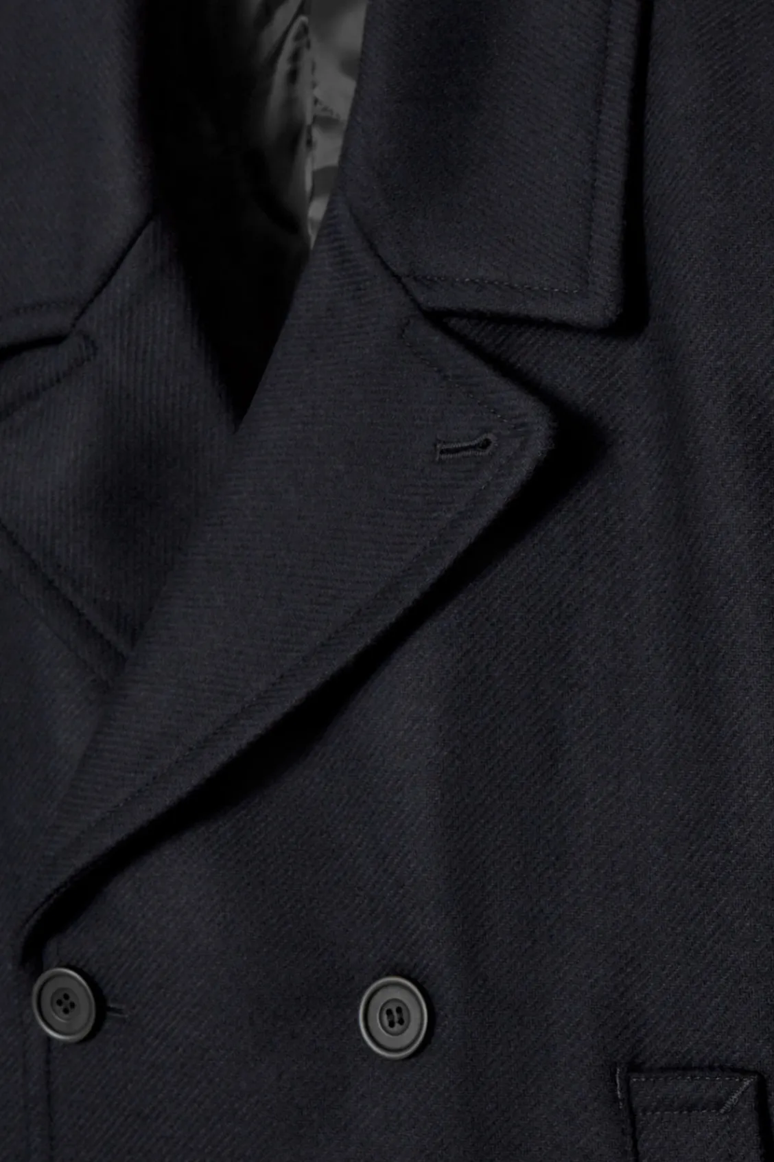 COS DOUBLE-BREASTED WOOL PEA COAT- Coats & Jackets
