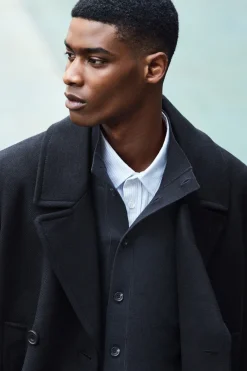 COS DOUBLE-BREASTED WOOL PEA COAT- Coats & Jackets