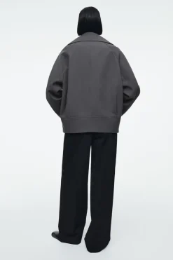 COS DOUBLE-BREASTED WOOL-BLEND JACKET-Women Coats & Jackets