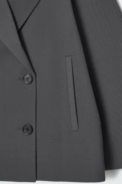 COS DOUBLE-BREASTED WOOL-BLEND JACKET-Women Coats & Jackets