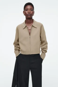 COS DOUBLE-FACED KNITTED JACKET-Women Tops | Coats & Jackets