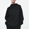COS DOUBLE-FACED KNITTED ZIP-UP HOODIE-Women Tops | Coats & Jackets