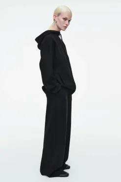 COS DOUBLE-FACED KNITTED ZIP-UP HOODIE-Women Tops | Coats & Jackets