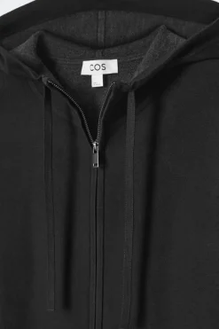 COS DOUBLE-FACED KNITTED ZIP-UP HOODIE-Women Tops | Coats & Jackets