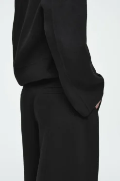 COS DOUBLE-FACED WOOL BARREL-LEG PANTS-Women Pants