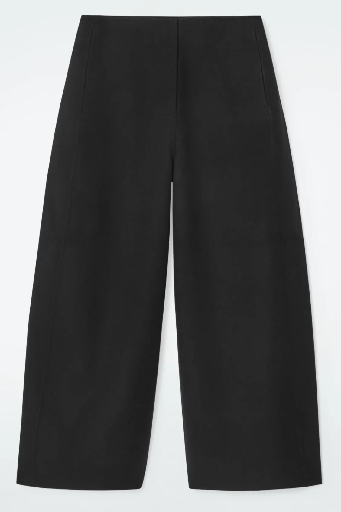 COS DOUBLE-FACED WOOL BARREL-LEG PANTS-Women Pants