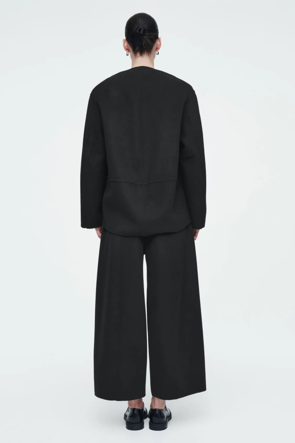 COS DOUBLE-FACED WOOL BLOUSE-Women Shirts & Blouses | Tops