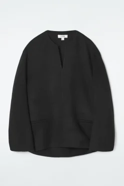 COS DOUBLE-FACED WOOL BLOUSE-Women Shirts & Blouses | Tops