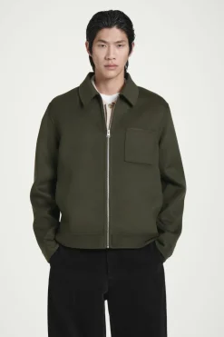 COS DOUBLE-FACED WOOL HARRINGTON JACKET- Coats & Jackets