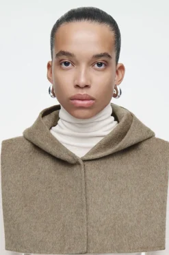 COS DOUBLE-FACED WOOL HYBRID HOOD-Women Capes & Hybrids | Coats & Jackets