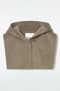 COS DOUBLE-FACED WOOL HYBRID HOOD-Women Capes & Hybrids | Coats & Jackets