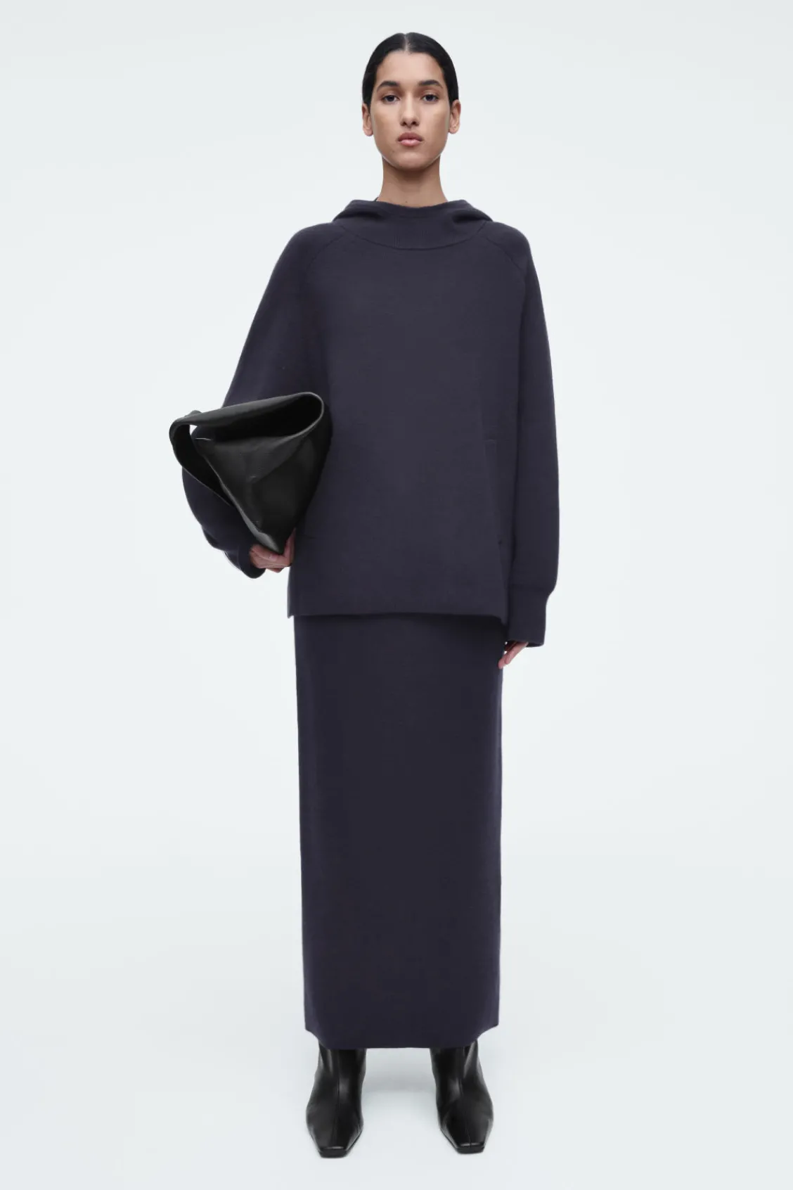 COS DOUBLE-FACED WOOL MAXI SKIRT-Women Skirts | Sweaters & Cardigans