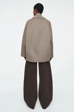 COS DOUBLE-FACED WOOL PEA COAT-Women Coats & Jackets