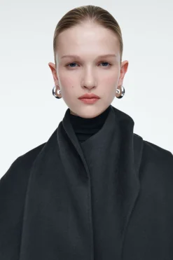 COS DOUBLE-FACED WOOL SCARF CAPE-Women Capes & Hybrids | Coats & Jackets